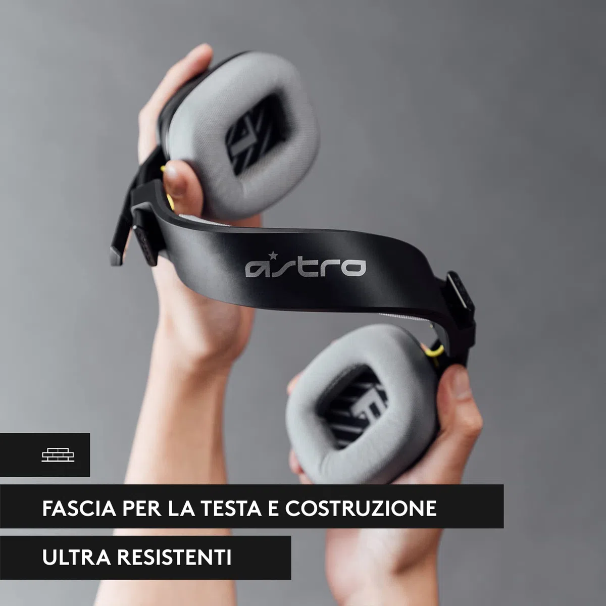 ASTRO A10 Cuffie Gaming Cablate Gen 2, Cuffie da Gioco Over-Ear con Microfono Flip-to-Mute, Leggere e Resistenti, Driver 32 mm, Compatibile con PS5, PS4, Nintendo Switch, PC - Nero