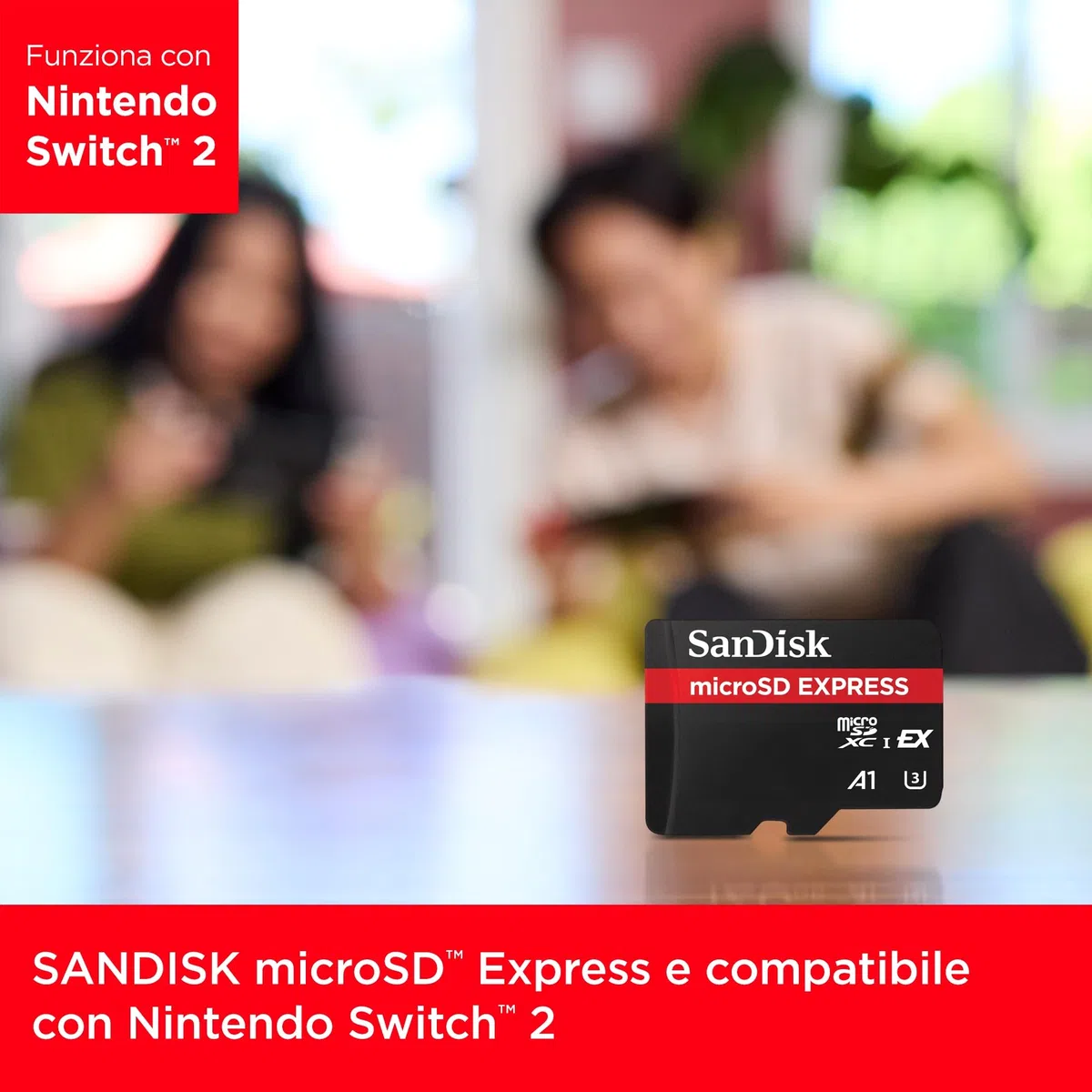 SanDisk Scheda microSD Express 256 GB per Nintendo Switch 2 U3 C10 880 MB/s
