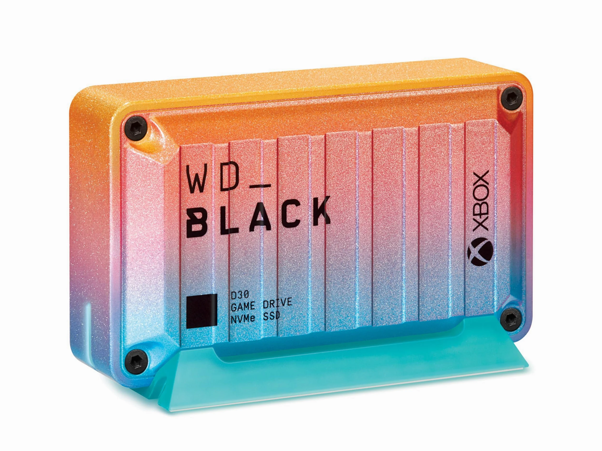 WD_BLACK D30 1TB SSD esterno per Xbox, Summer Edition, Compatibile con Xbox Series X|S, con velocità fino a 900 MB/s, con abbonamento di 1 mese a Xbox Game Pass, Unità a stato solido esterna