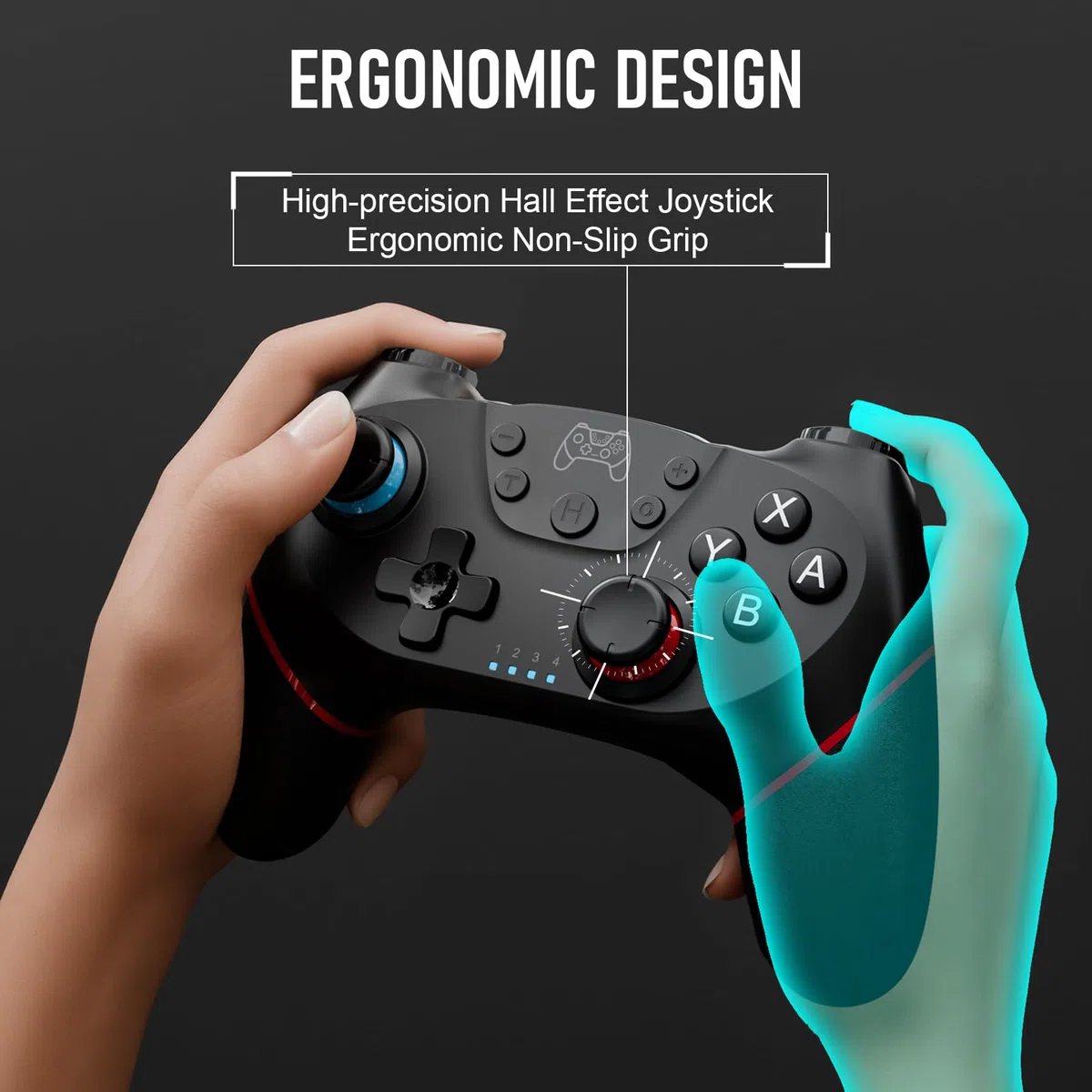 Etpark 2 Pack Controller per Switch, Bluetooth Gamepad per Switch/Switch 2/Lite/OLED, Pro Controller con Hall Joystick