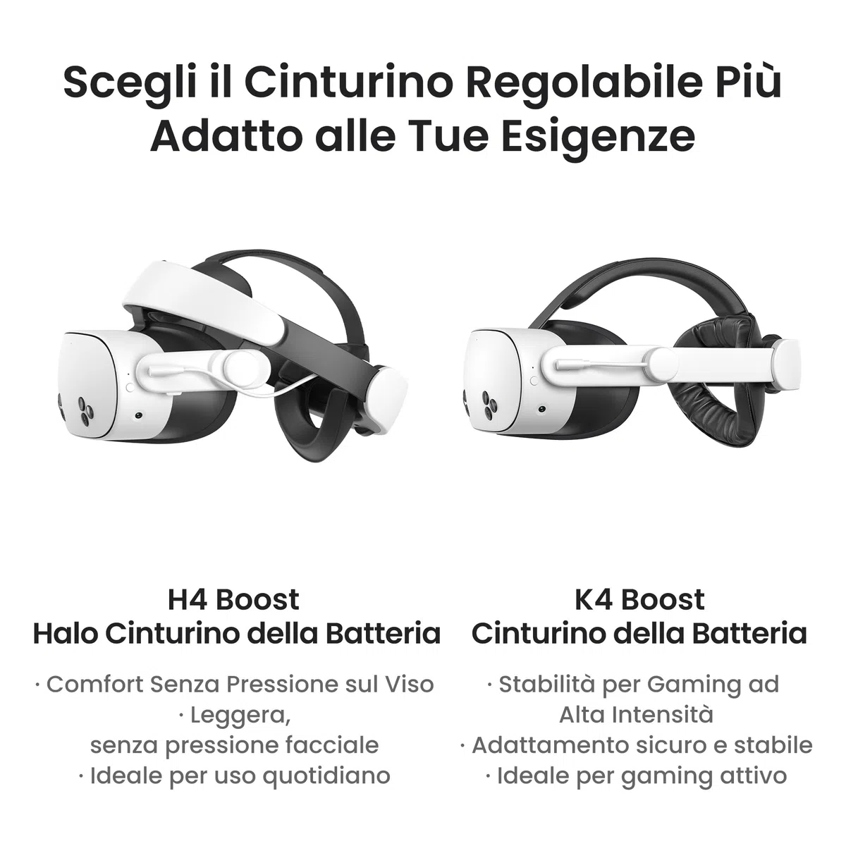KIWI design K4 Boost Cinturino per la Testa della Batteria Comfort Compatibile Meta Quest 3/3S