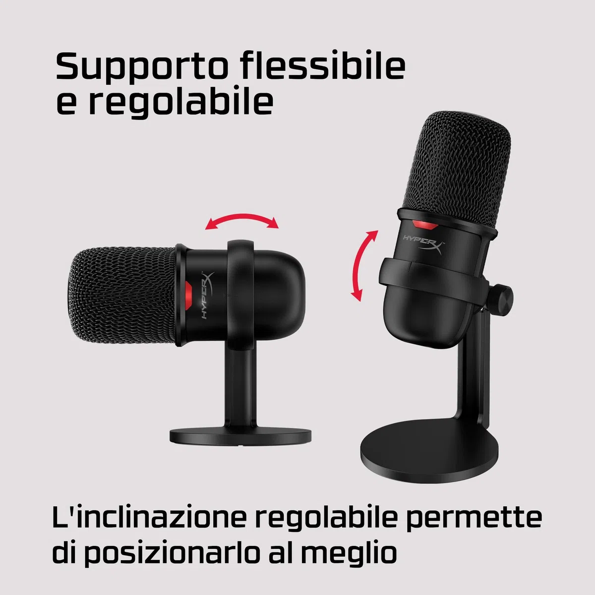 HyperX Solocast, Microfono da gaming, USB a condensatore, Sensore Tap-To-Mute, Registrazione 24bit/96 kHz, per Gaming, Streaming, Podcast, Twitch, Youtube, Compatibile con PC/PS5/PS4, USB-C, Nero