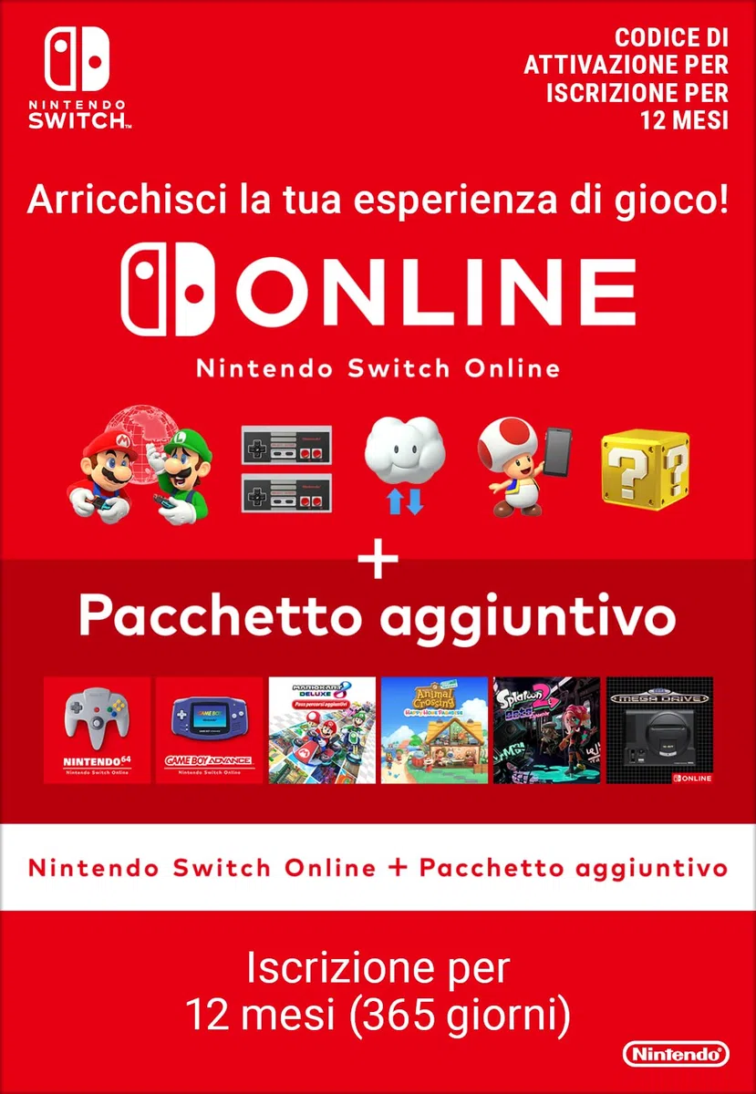 Nintendo Switch Online + Expansion Pack Individual Membership Standard Kod Pobrania