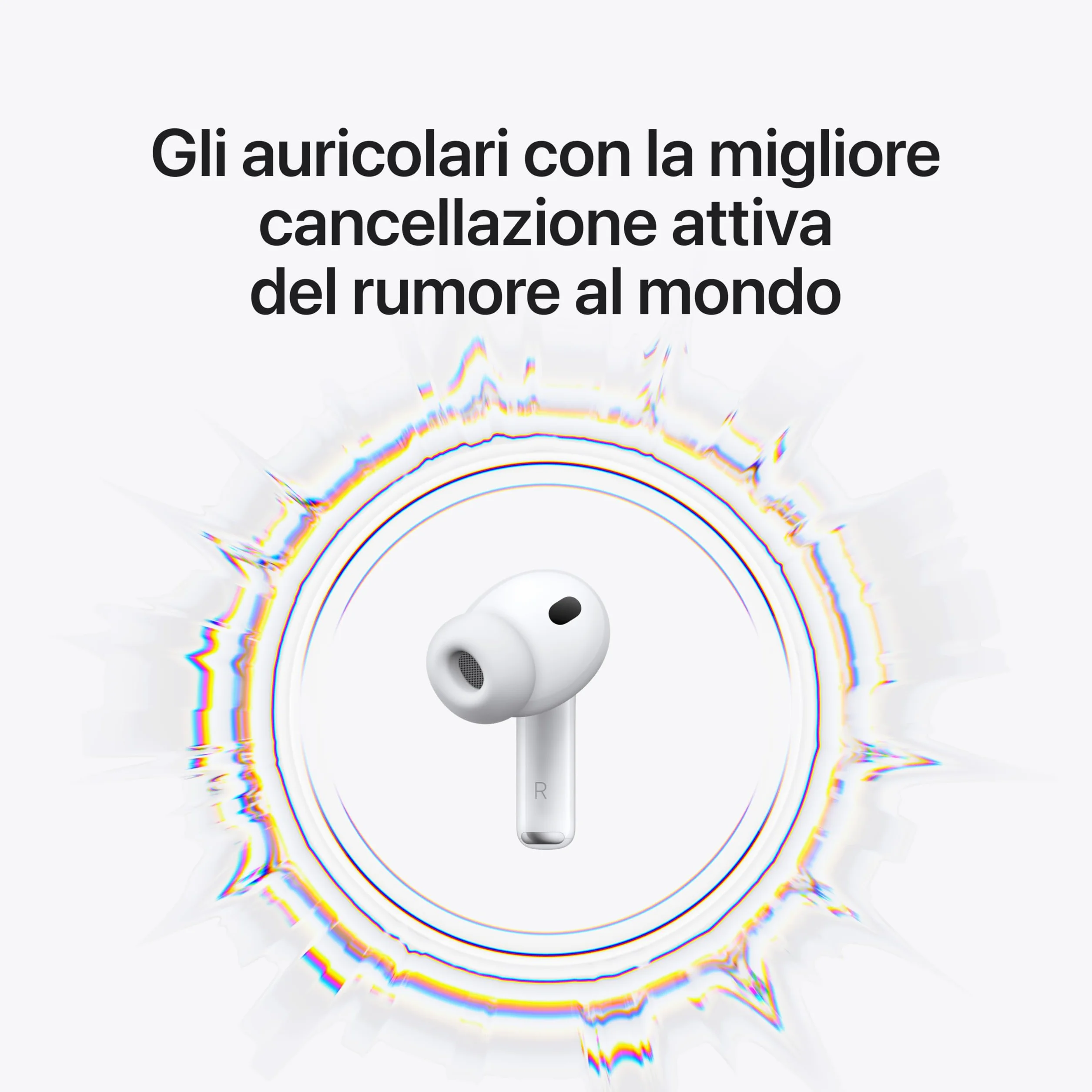 Apple AirPods Pro 3, Cancellazione attiva del rumore, Rilevamento della frequenza cardiaca, Cuffie Bluetooth, Audio spaziale, Suono ad alta fedeltà, Ricarica USB-C