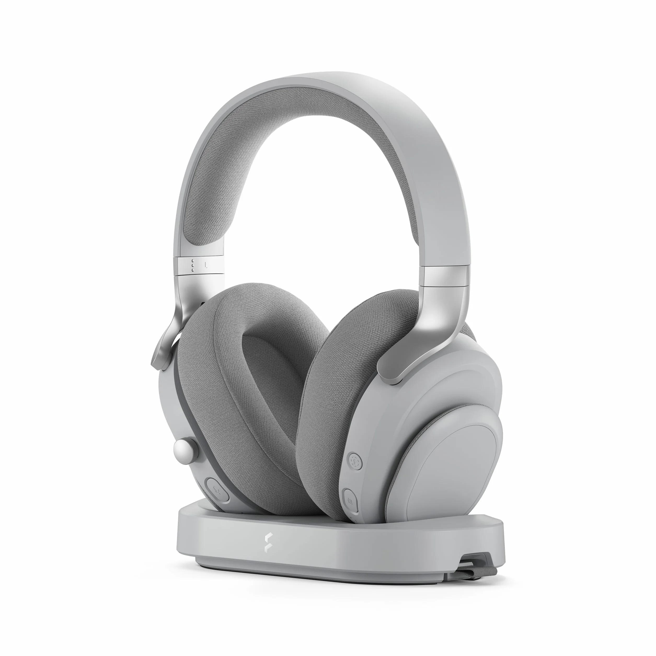 Fractal Design Scape Light - Cuffie da Gaming Wireless con Microfono Staccabile, Cancellazione Rumore, Luce Ambientale Configurabile, Batteria 40 Ore Grigio