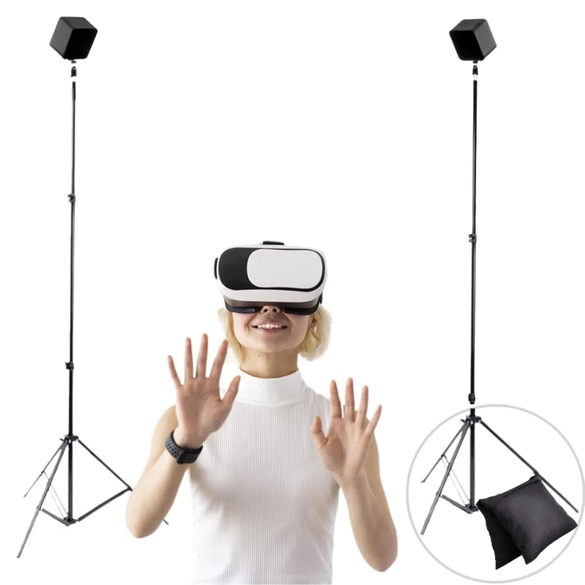 Skywin VR Supporto per treppiedi compatibile con SteamVR Base Station 2.0 – Supporto sensore e stazione base per Oculus Rift Constellation (2 pezzi)