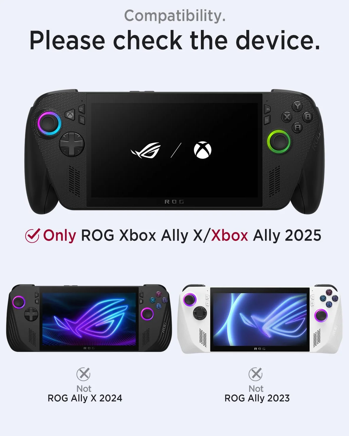 Miimall Custodia Protettiva per ROG Xbox Ally X, Cover Shockproof in Pelle PU, Nero