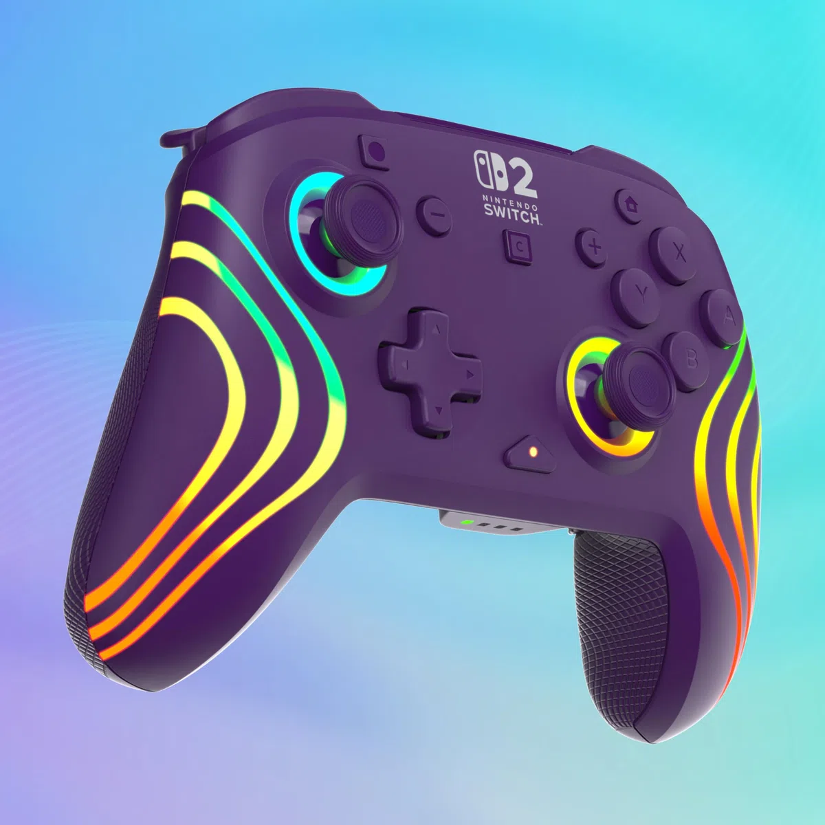 Turtle Beach Afterglow Viola Controller da gaming RGB wireless con licenza ufficiale per Nintendo Switch 2