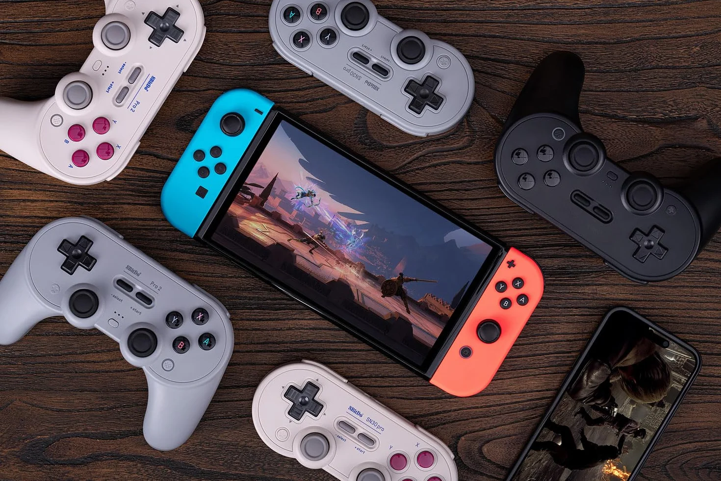 8Bitdo Pro 2 Bluetooth Controller for Switch, Hall Effect Joystick, Wireless Gaming Controller Black Edition