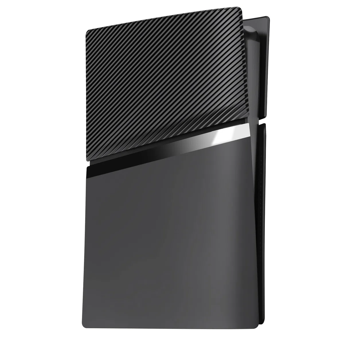 eXtremeRate eXcover Copertura Ricambio Compatibile con ps5 Slim Console Disc Edition, Cover Coperchio Custodia Placca Shell Ventilata per ps5 Slim Disc Console, Nero