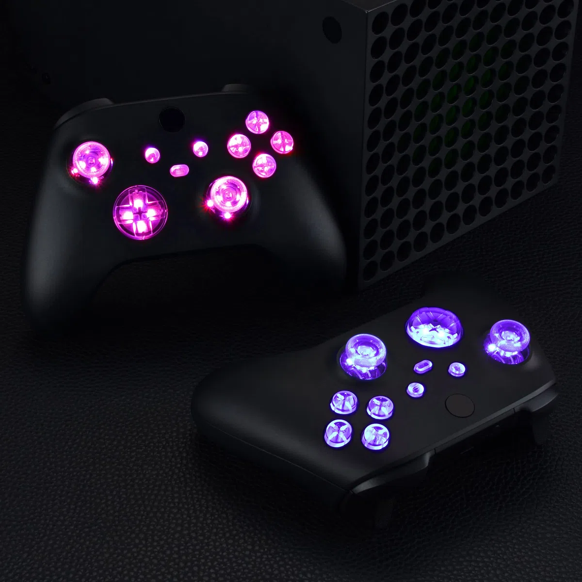 eXtremeRate Multicolori Tasti Luminosi Ricambio per Xbox Series X S Controller Dpad Analogici Pulsanti DTF LED Kit