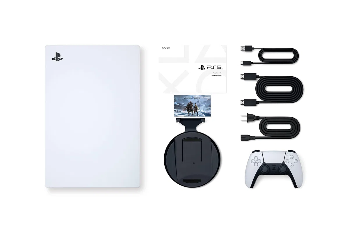Sony PlayStation 5 Standard Edition White Console God of War Ragnarok