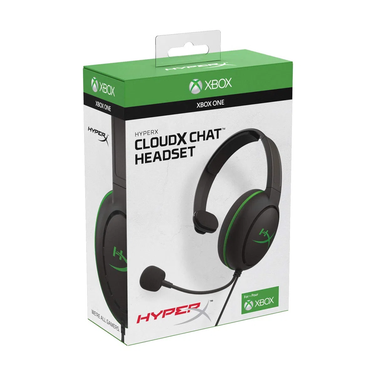 HyperX CloudX Chat Cuffia Gaming Monoaurale 3,5 mm Microfono Cancellazione Rumore Xbox Nero/Verde