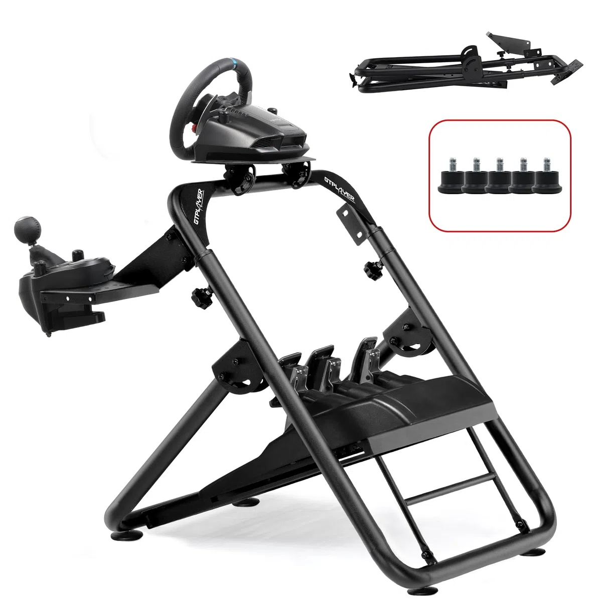 GTPLAYER Sim Racing Supporto Volante G920 G29 G25 G27 G923 T300RS Regolabile Altezza Angolazione