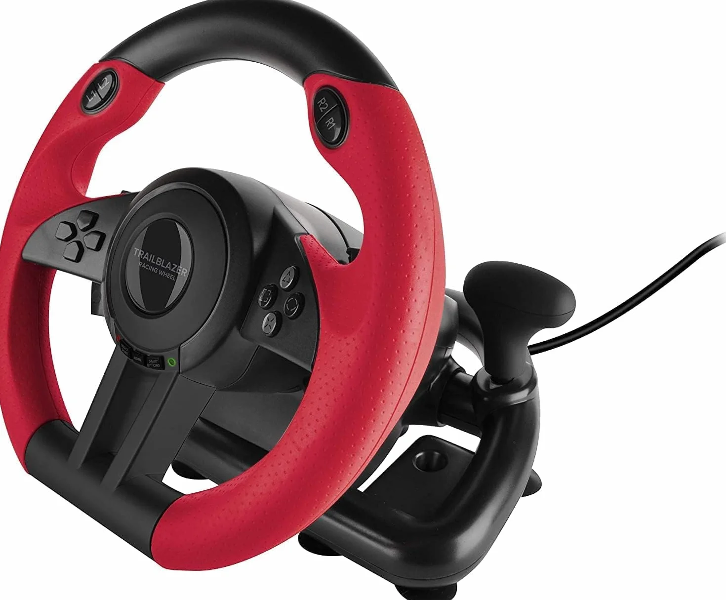 Speedlink TRAILBLAZER Racing Wheel Volante da gioco PS3 PS4 Xbox Series X S One PC paletta cambio leva cambio pedali regolabili nero rosso