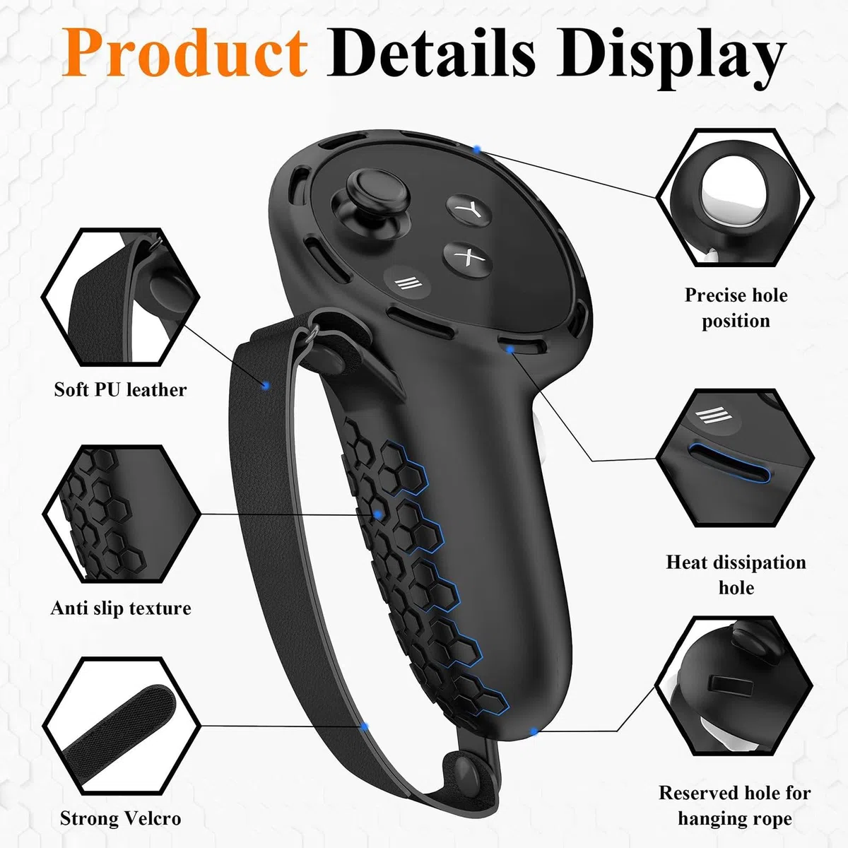 Set di Accessori Protettivi per Meta Quest 3 Silicone, 2 Pezzi Custodia Controller VR