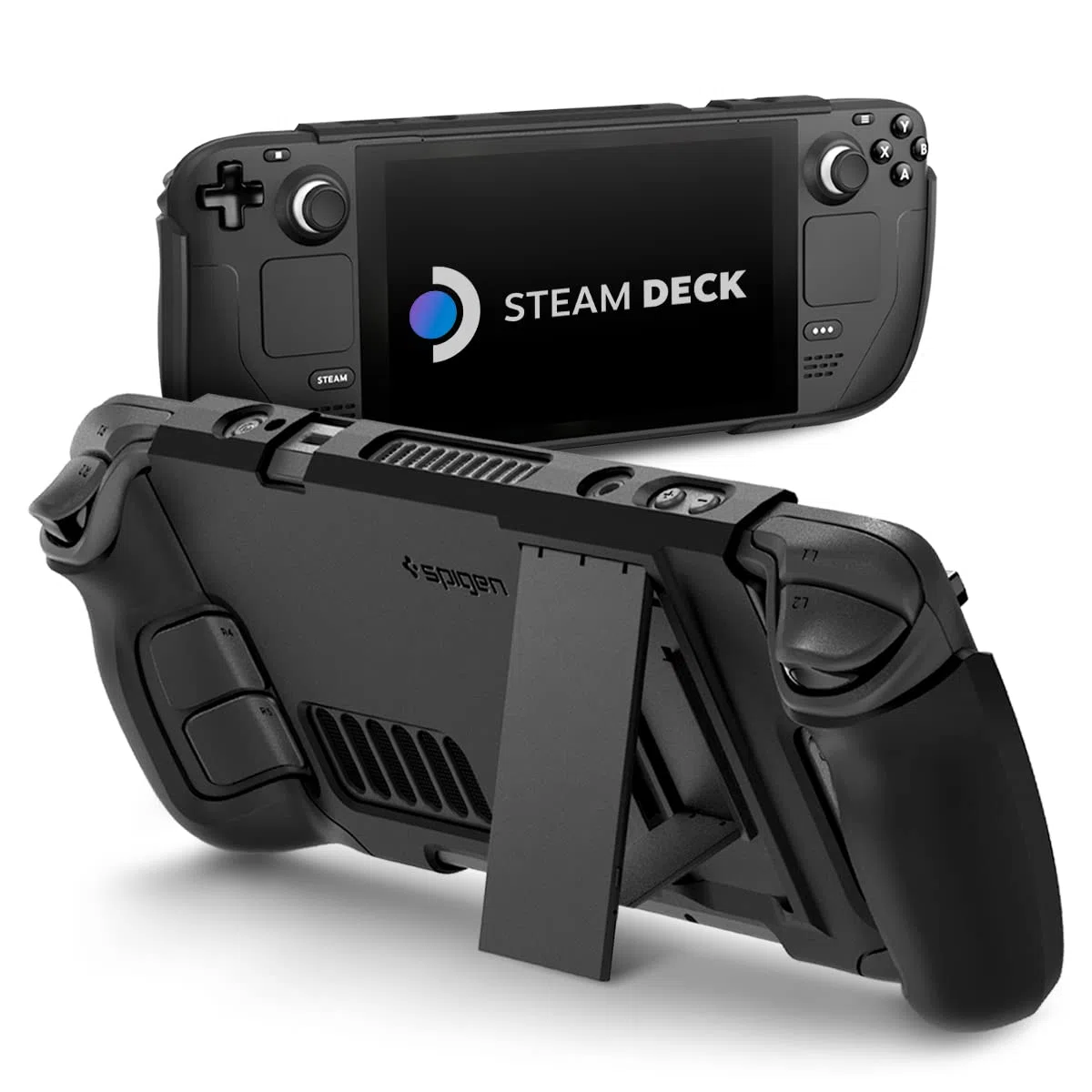 Spigen Cover Thin Fit Pro Compatible con Steam Deck LCD (2022) / Steam Deck OLED (2023) Console - Nero