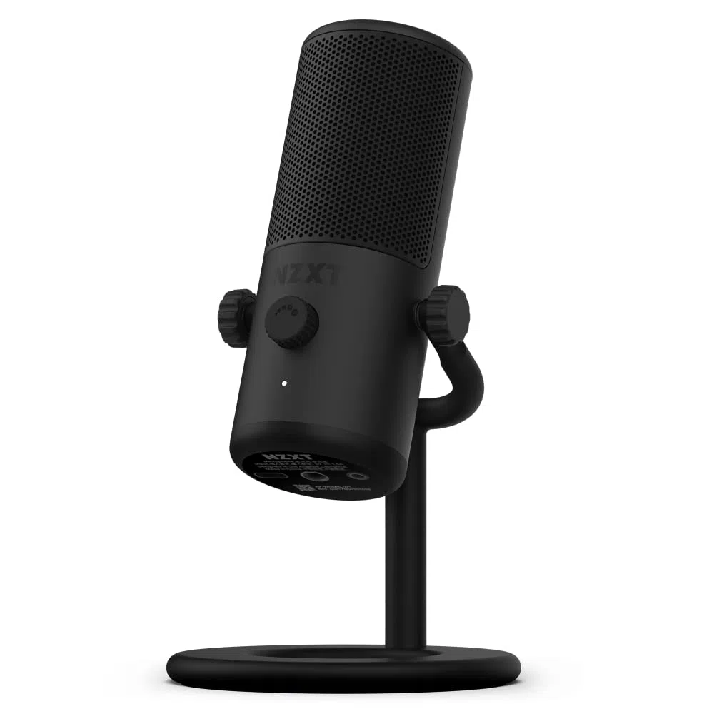 NZXT Micrófono USB Capsule Mini - AP-WMMIC-B1– Alta resolución – Patrón polar cardioide – Ideal para streaming, creación de contenido y emisión de pódcast – Filtro antipop incorporado – Negro