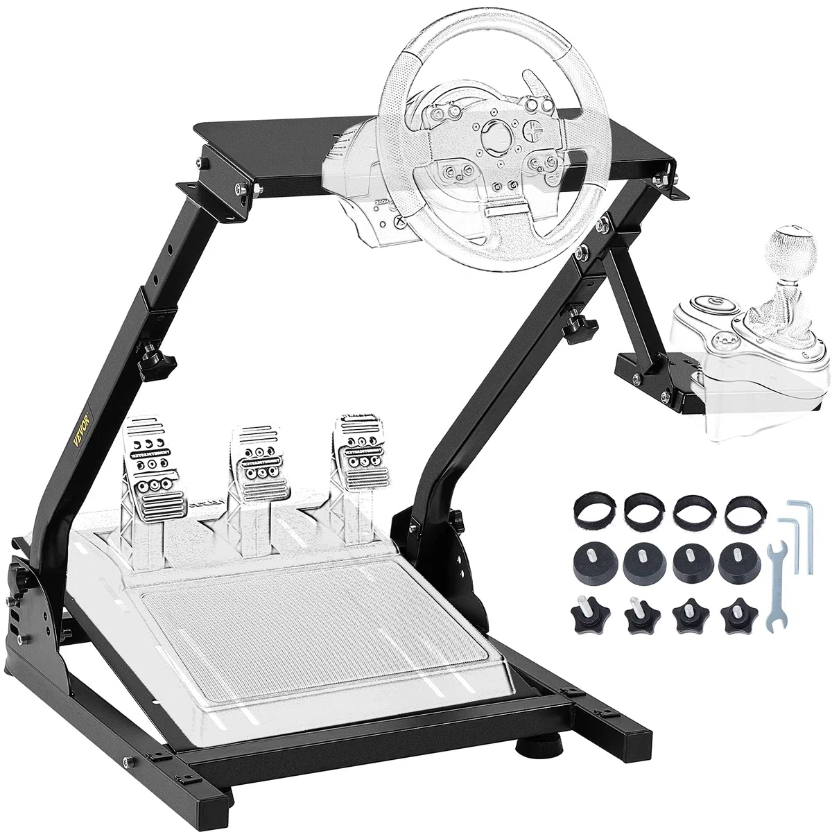 G29 Steering Wheel Stand per Logitech G27 G25 G29 e G920 Supporto Giochi Regolabile con V2 (Volante e Pedale Esclusi)