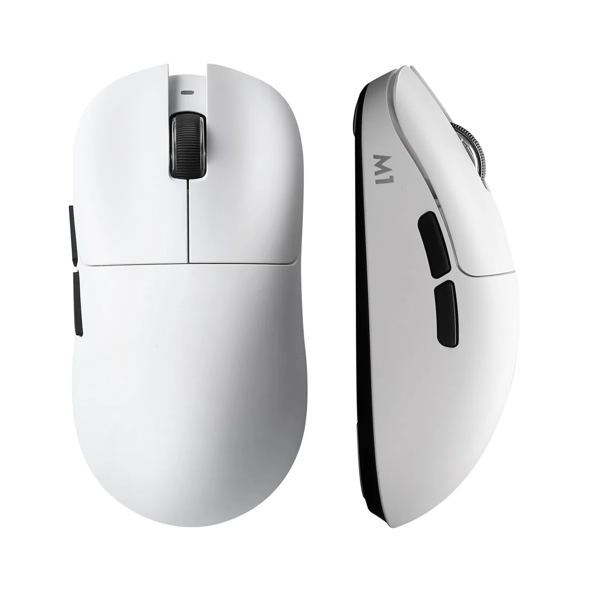 YUNZII M1 Mouse Gaming Wireless Ricaricabile, Leggero Triplo Modo Bluetooth 5.0/2.4G/USB-C per PC, 10000 DPI Regolabile, 5 Pulsanti Programmabili, Software per Windows e Mac (Bianco)