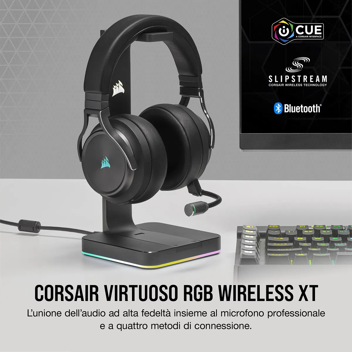 Corsair VIRTUOSO RGB WIRELESS XT, Nero