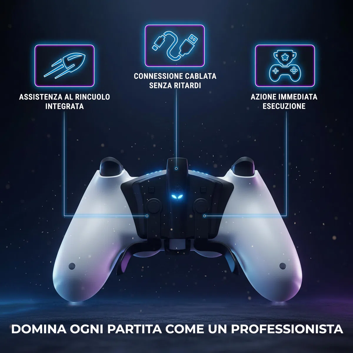 Collective Minds Strike Pack 'FPS Dominator' per PS4 | 2 paddles programmabili | Kit MOD personalizzabile sul controller | Accessorio cablato per giocatori professionisti | Compatibile PS4