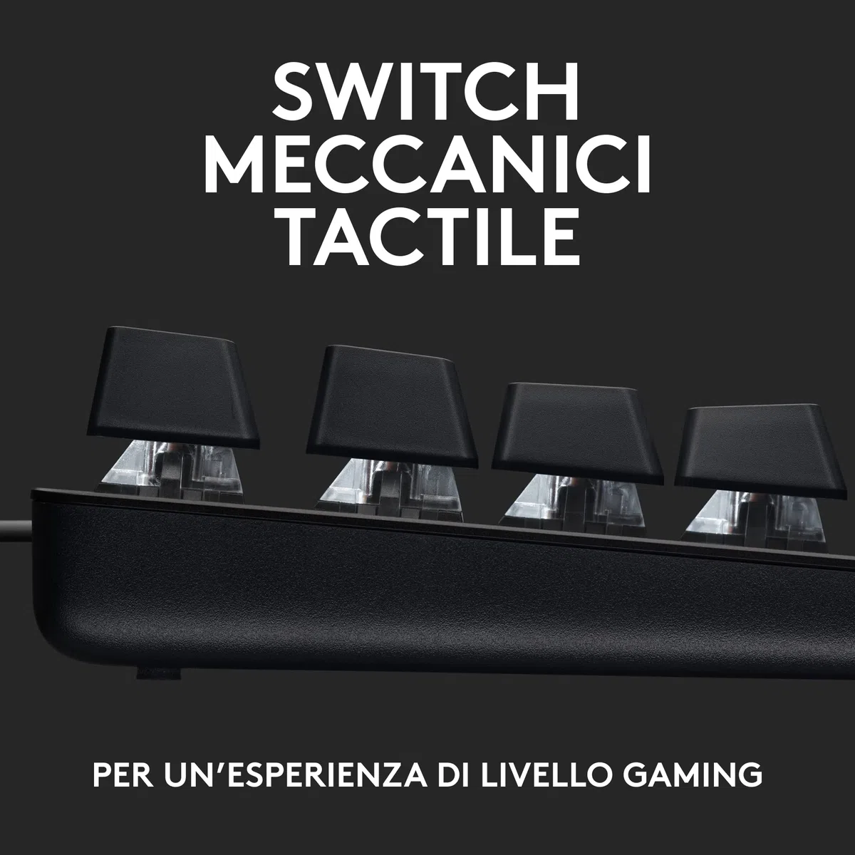 Logitech G G413 SE Tastiera Meccanica Gaming Full Size, Retroilluminata, Switch Meccanici Tattili, Anti-Ghosting, Alluminio Nero, Layout Italiano QWERTY