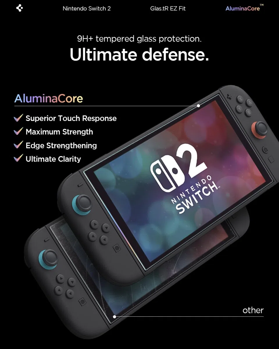 Spigen Glas.tR EZ Fit Vetro Temperato compatibile con Nintendo Switch 2 2025, con Kit di Installazione, Durezza 9H Protezione Schermo Cristallina