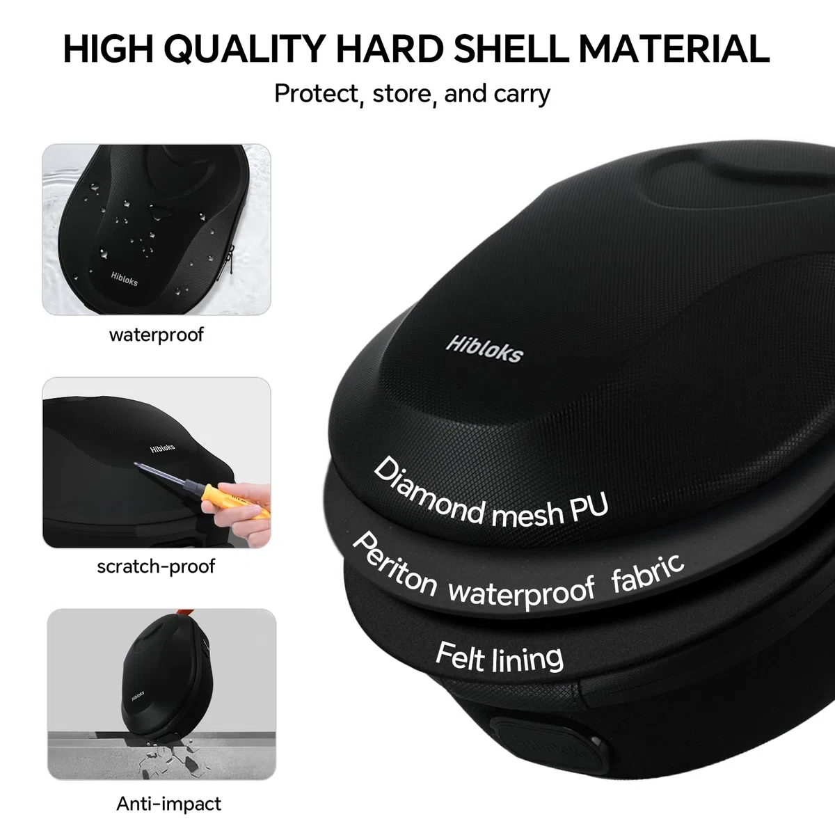 Hibloks - Custodia da trasporto per Quest 3 con porta di ricarica magnetica da 40 W, compatibile con accessori Meta Quest 3, custodia da viaggio rigida, cuffie VR all-in-one e tracolla di espansione
