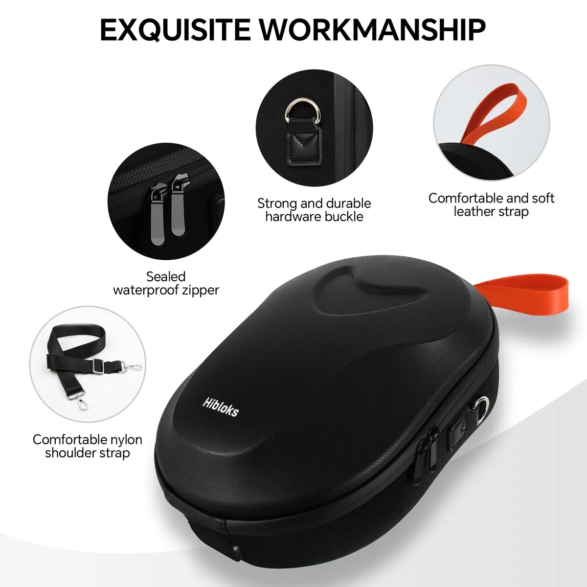 Hibloks - Custodia da trasporto per Quest 3 con porta di ricarica magnetica da 40 W, compatibile con accessori Meta Quest 3, custodia da viaggio rigida, cuffie VR all-in-one e tracolla di espansione