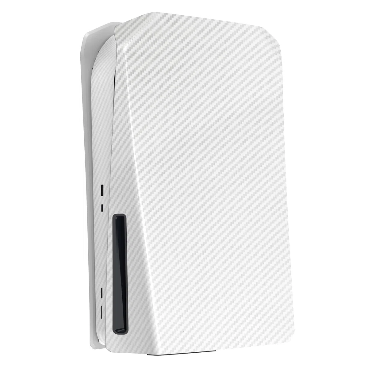 eXtremeRate eXcover Copertura per ps5 Console Disc Edition,Cover Coperchio Custodia Placca Shell Ricambio per ps5 Console Standard Versione-Fibra di Carbonio Bianca