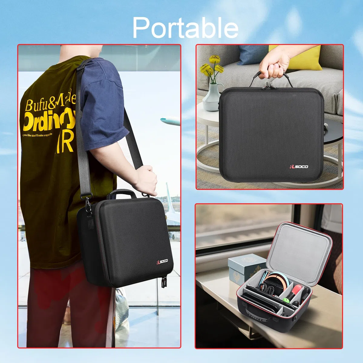 RLSOCO Custodia per Nintendo Switch 2 -- Switch 2 Console Dock TV,controller Switch 2 Pro, impugnatura di ricarica Joy-Con 2,caricatore CA,volante Joy-Con 2,fotocamera,schede di gioco e altro ancora