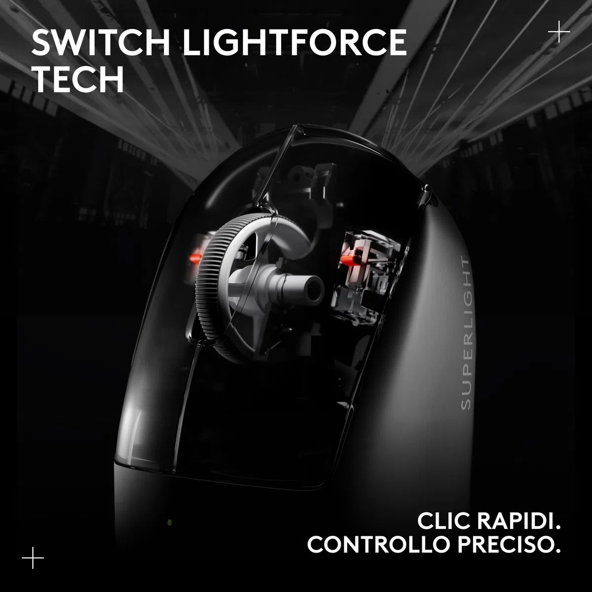 Logitech G PRO X SUPERLIGHT 2 LIGHTSPEED gaming mouse wireless 60g HERO 2 44K DPI USB-C Bianco