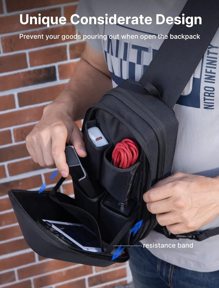 JSAUX Custodia per Steam Deck (OLED)/ASUS ROG Ally X/ROG Ally, Borsa a Tracolla Protettiva a Guscio Rigido di Grande Capacità con Tasche Compatibili per Switch/Playstation Portal e Accessori-BG0105X