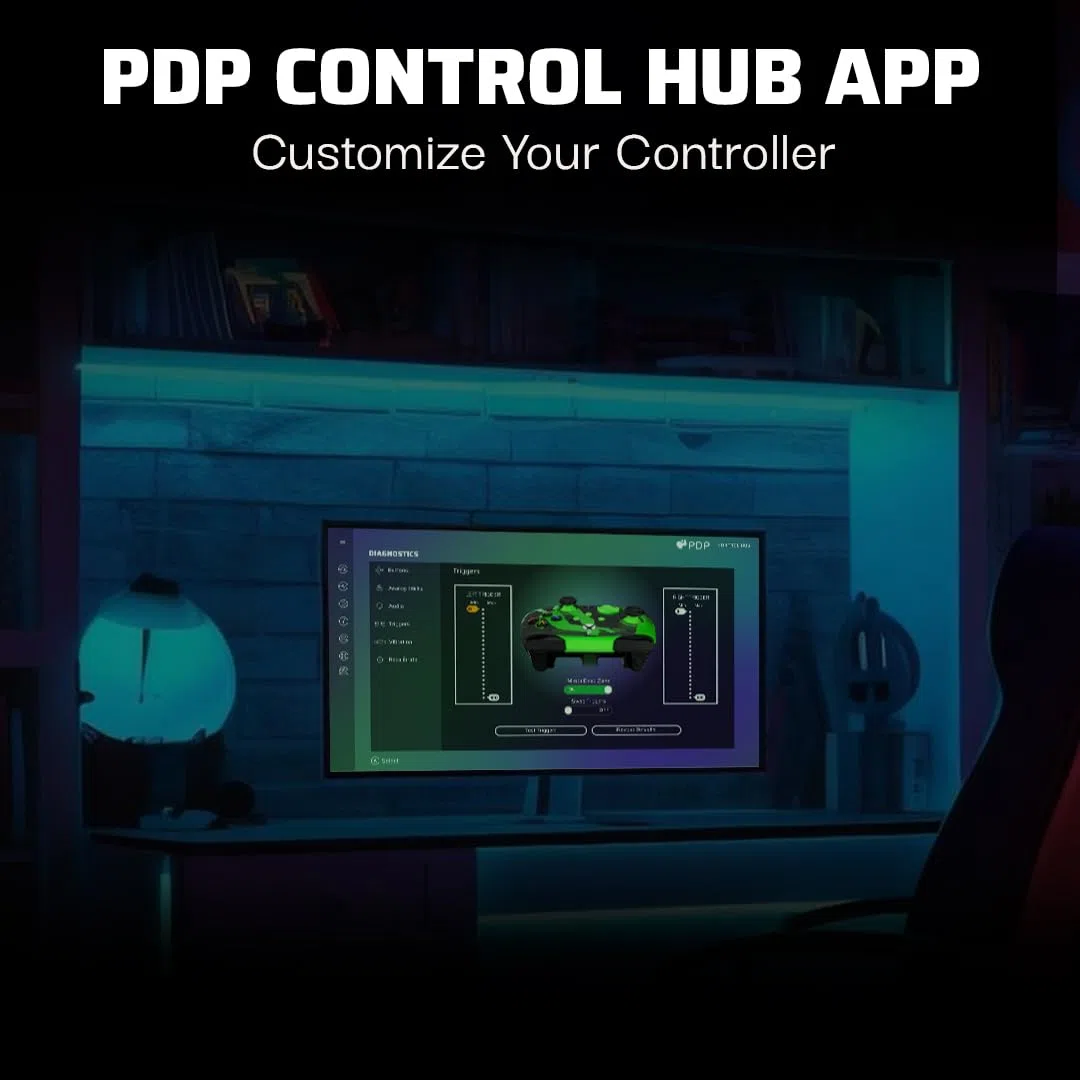 PDP Xbox REMATCH GLOW Wired controller - Jolt Green