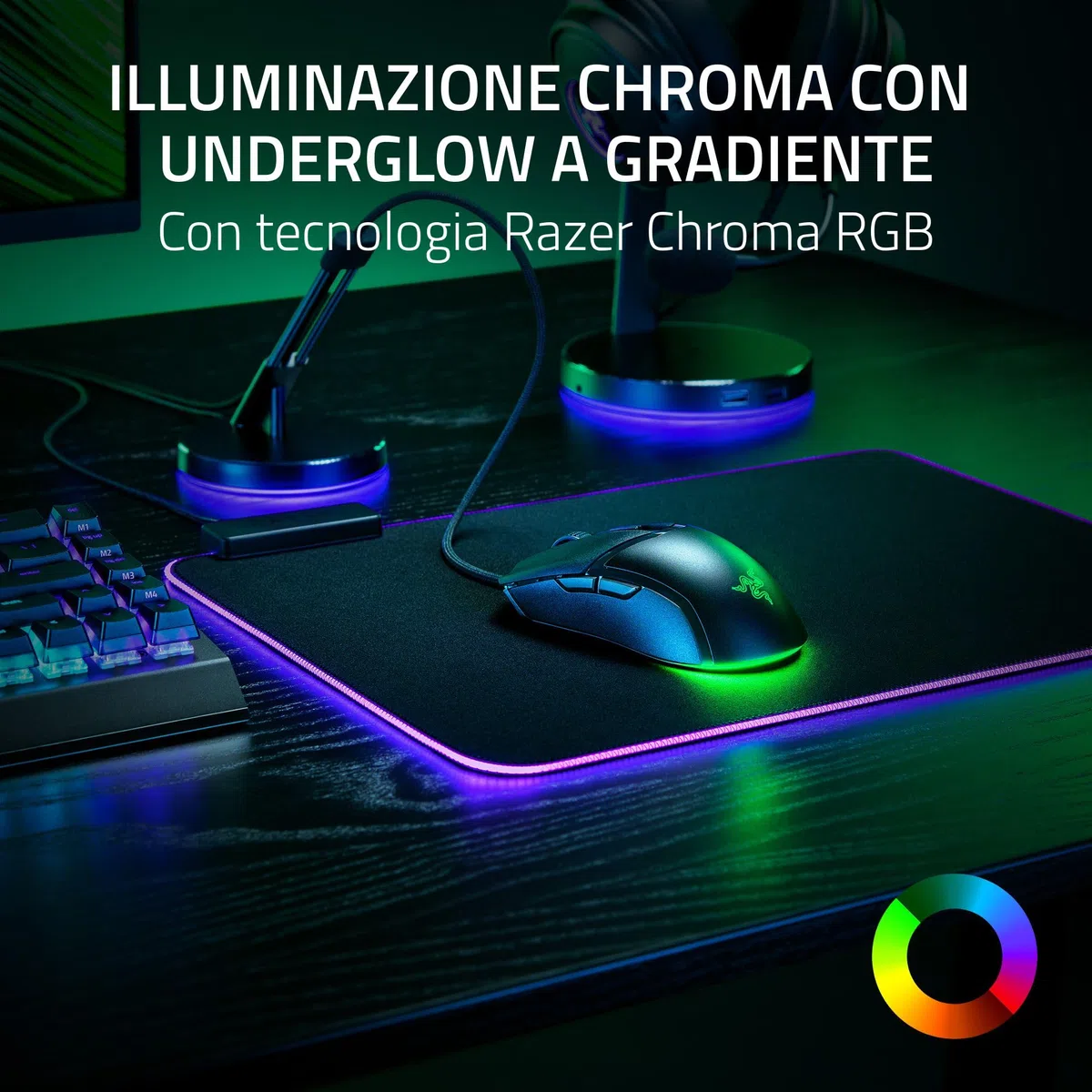 Razer Cobra Mouse da gioco cablato leggero Chroma RGB 57g Nero
