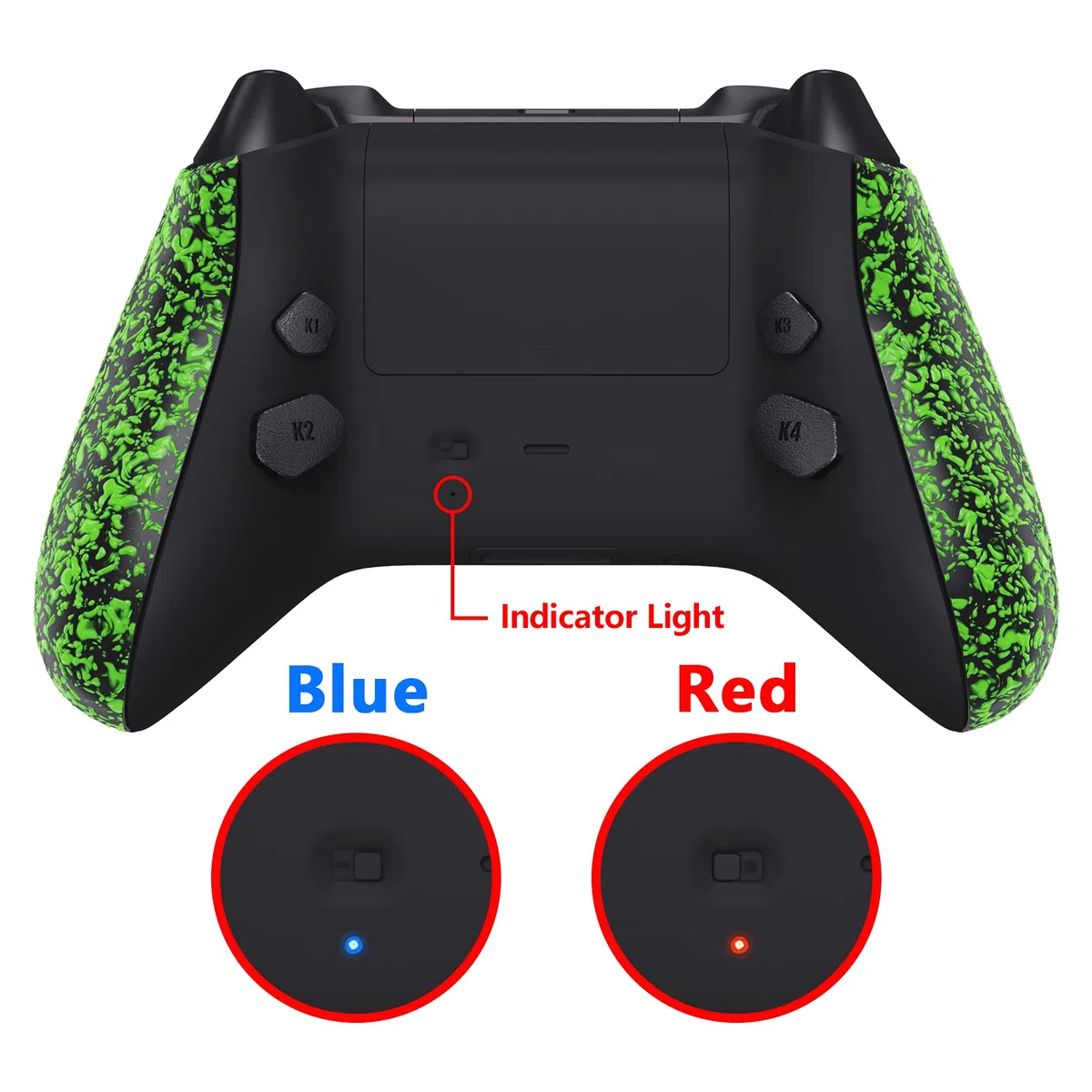 eXtremeRate HOPE Remap Kit Programmabile per Xbox Series X S Controller Scheda&Cover Posteriore&Grip&Tasti Posteriori per Xbox Core Joystick(Model 1914)-Verde Antiscivolo