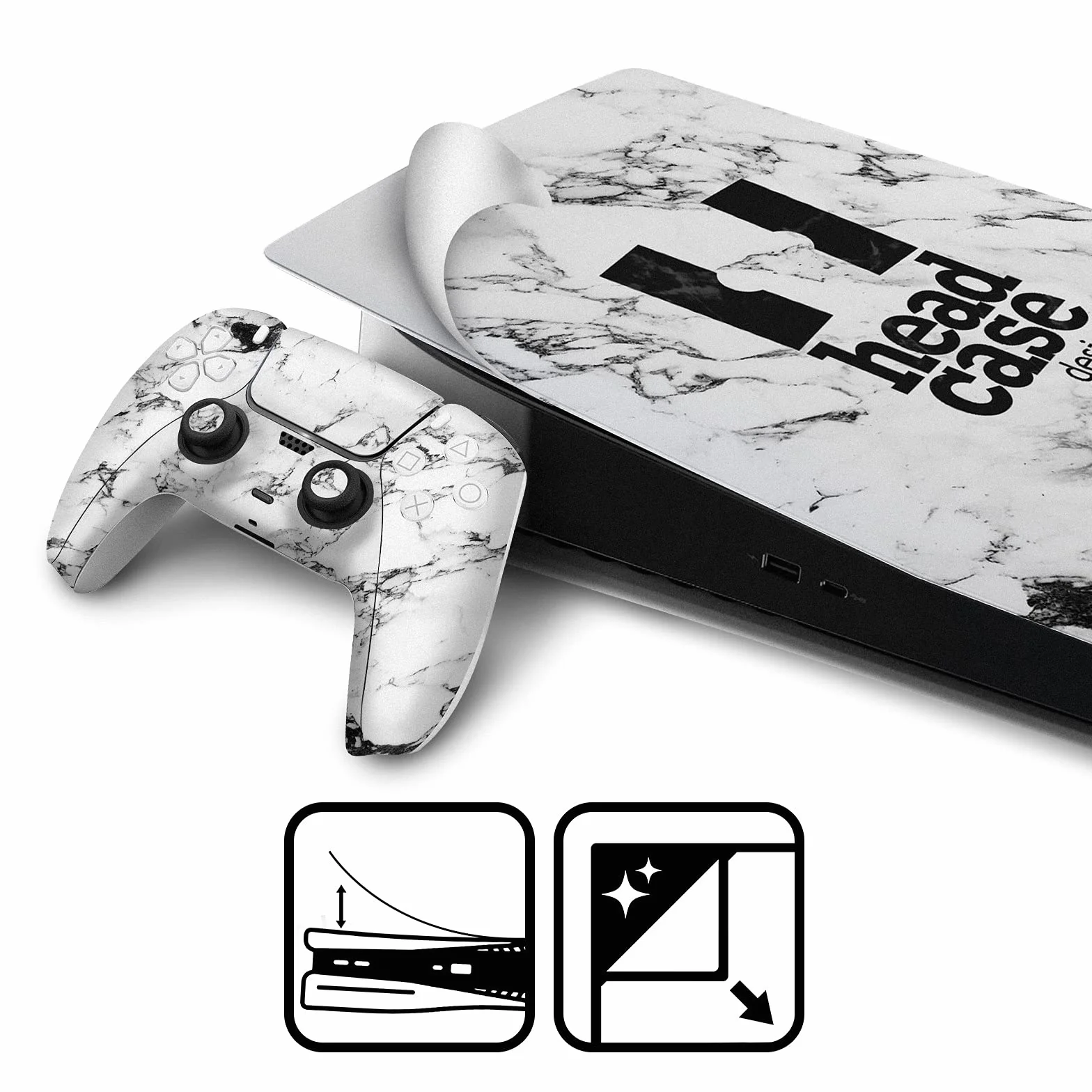 Head Case Designs Licenza Ufficiale Inter Milan Logo su Nero Distintivo Vinile Sticker Gaming Pelle Adesivo Compatibile con Sony Playstation 5 PS5 Slim Disc Edition Console