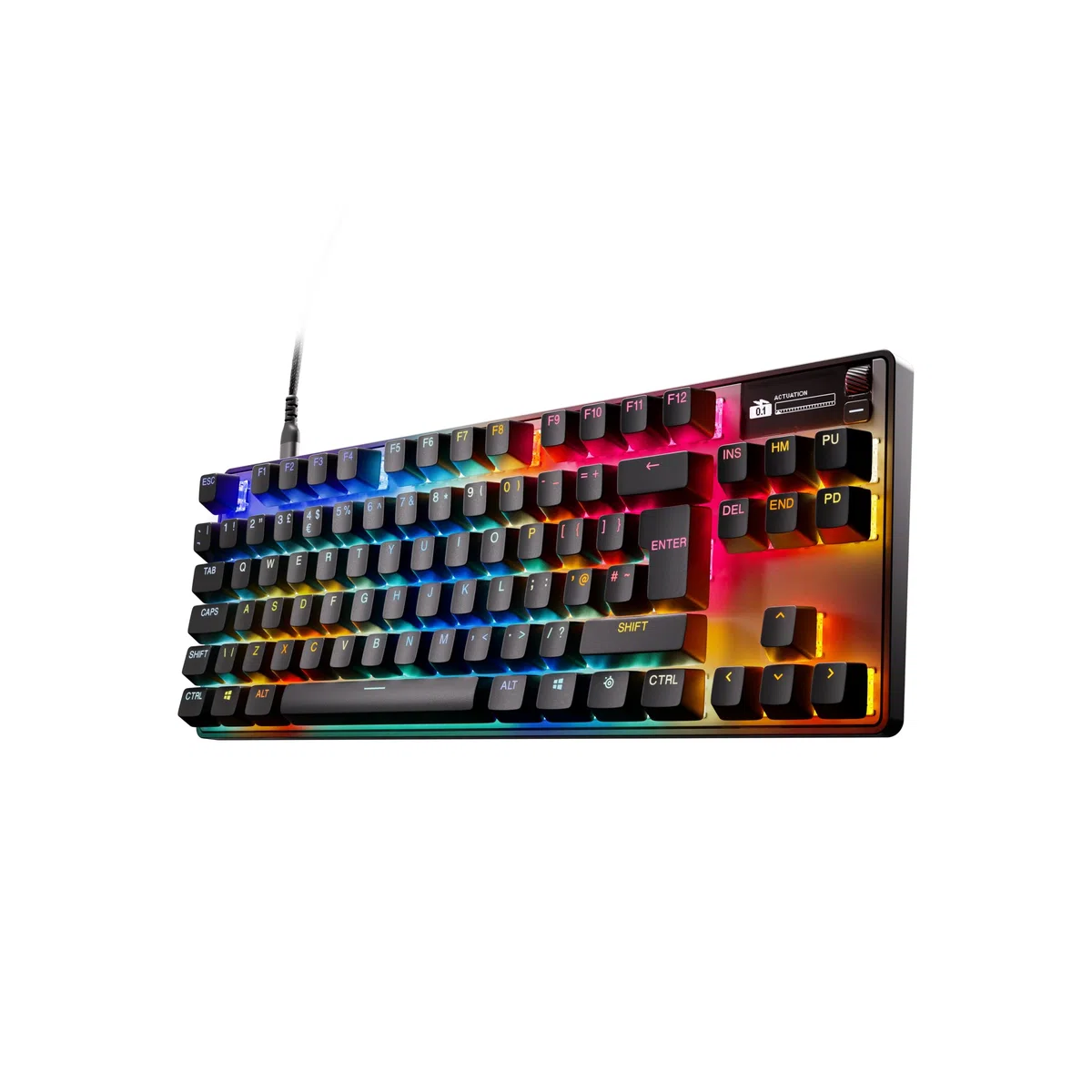 SteelSeries Apex Pro TKL Gen 3 Tastiera Meccanica Gaming HyperMagnetic OmniPoint 3.0 Switch Attuazione Regolabile Innesco Rapido Tocco Rapido SOCD OLED RGB USB-C UK QWERTY