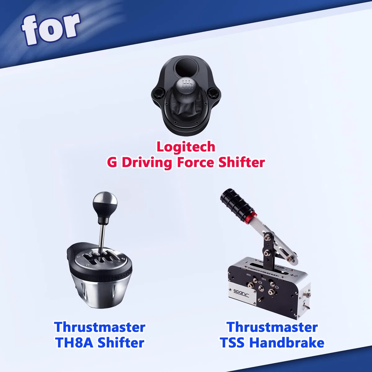 Supporto da Tavolo per Cambio Sim Racing e Freno a Mano, Universale Compatibile con Logitech G Driving Force Thrustmaster TH8A TSSH