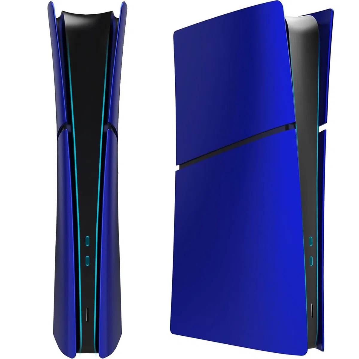 ElitePlay Piastre di Ricambio Cover Frontale Sottile Digitale PS5 Blu Cobalto Slim Edizione Digitale