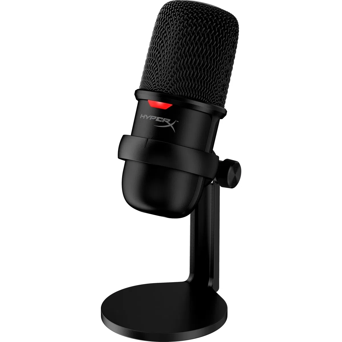 HyperX Solocast, Microfono da gaming, USB a condensatore, Sensore Tap-To-Mute, Registrazione 24bit/96 kHz, per Gaming, Streaming, Podcast, Twitch, Youtube, Compatibile con PC/PS5/PS4, USB-C, Nero