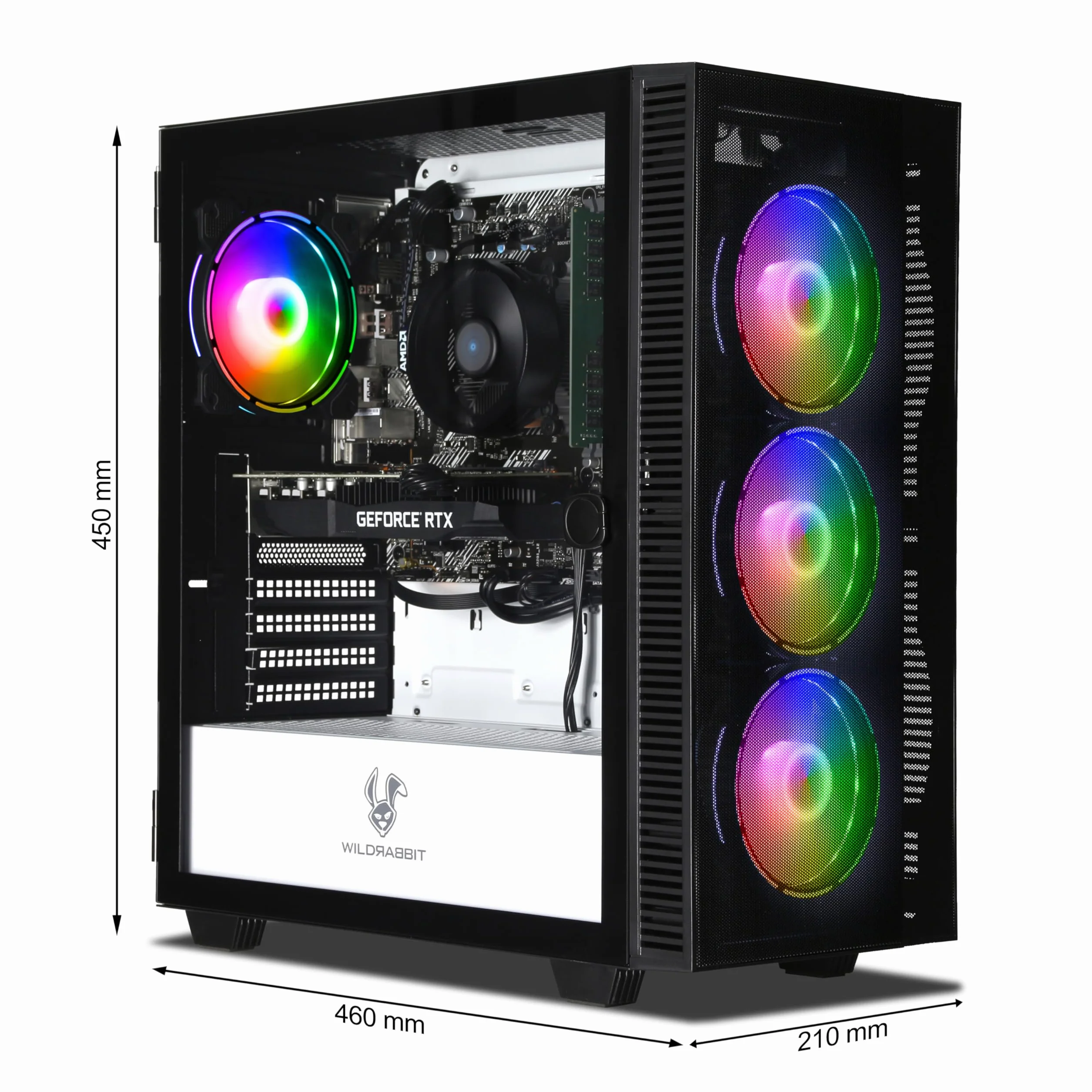 Ankermann Phantom Gaming V3 AMD Ryzen 5 5500 Nvidia GeForce RTX 3050 6GB 16GB RAM 1TB NVMe SSD Windows 11 WiFi
