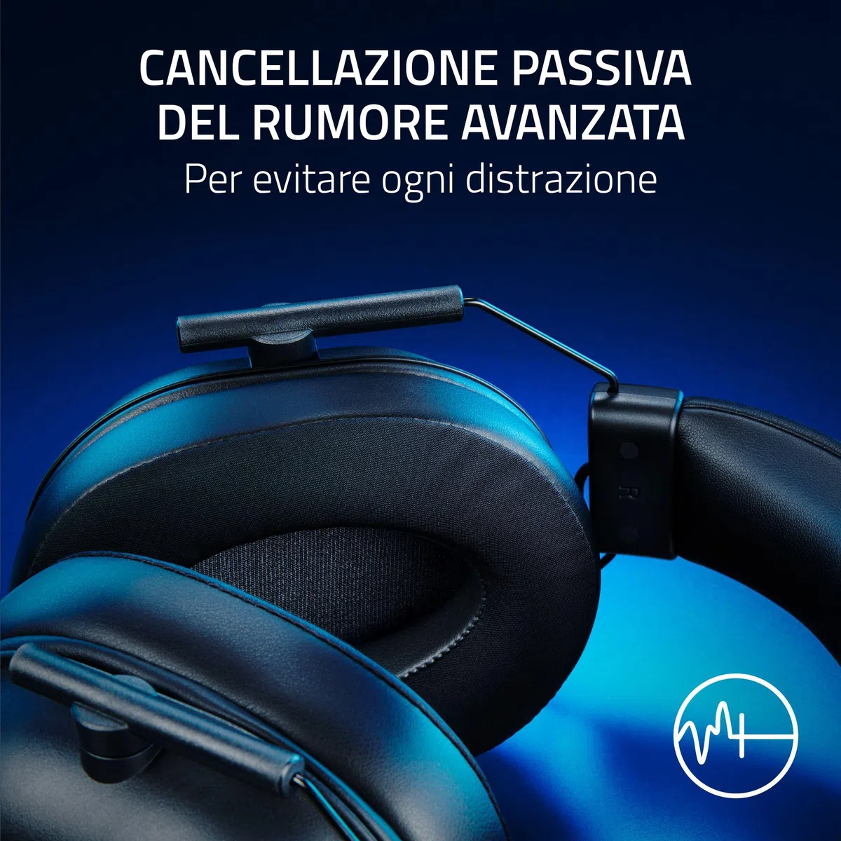 Razer Blackshark V2 X PlayStation Cuffie Esport PS5 Microfono Cardioide Driver 50mm Cancellazione Passiva Rumore 3,5mm PC Nero