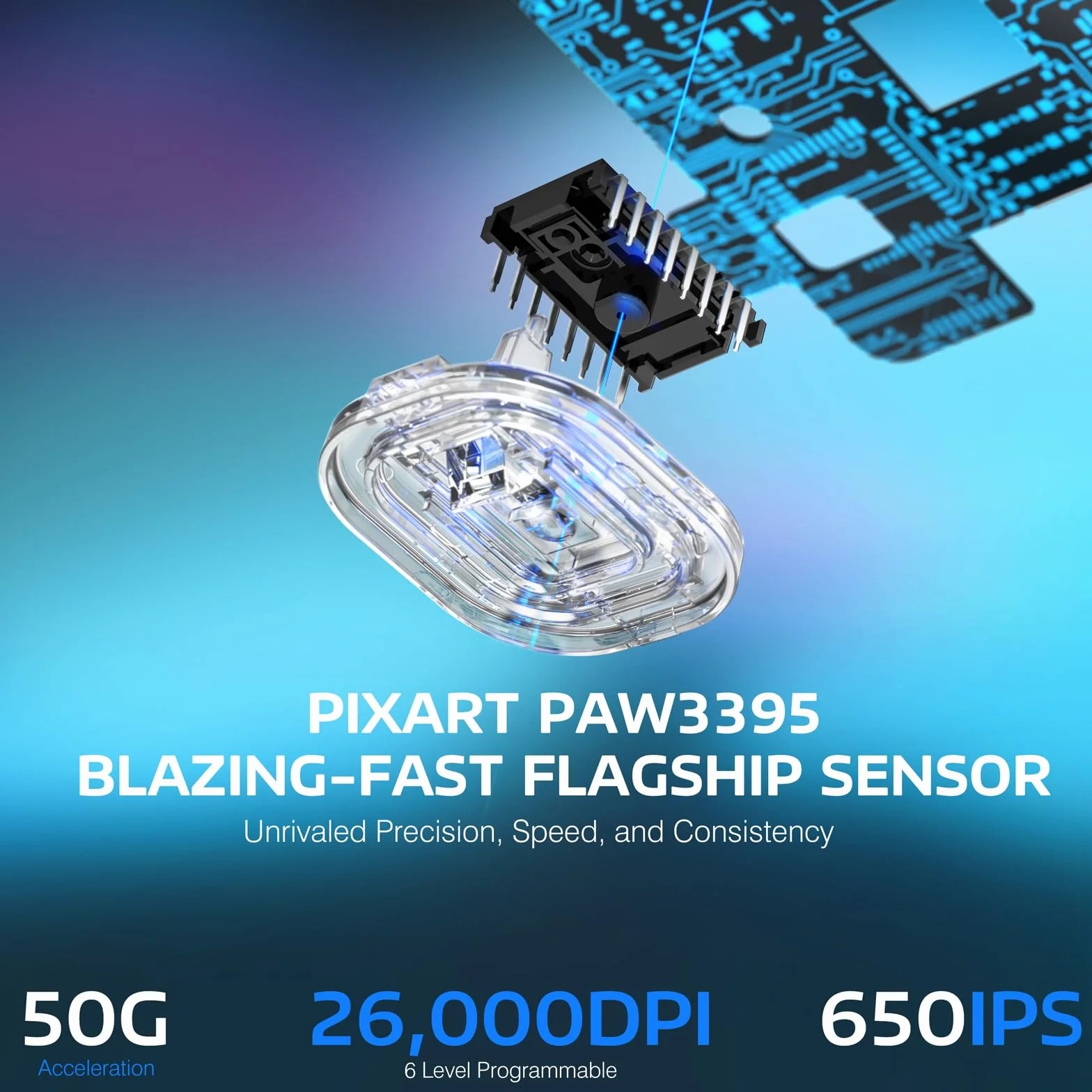 ATTACK SHARK X3 SUPERLIGHT Wireless Gaming Mouse 26000DPI PixArt PAW3395 49g Ultraleggero Nero