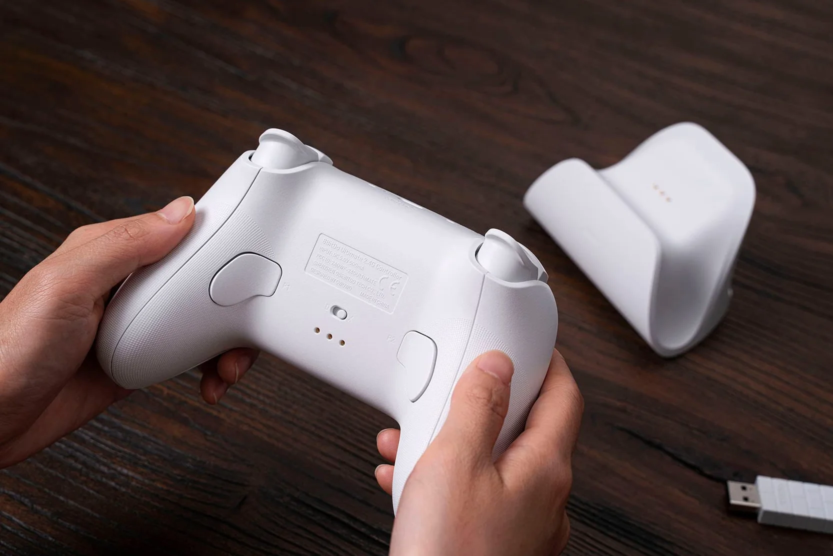 8Bitdo Ultimate 2.4G Wireless Controller, Hall Effect Joystick Update, Gaming Controller with Charging Dock for PC, Android, Steam Deck & Apple (White)