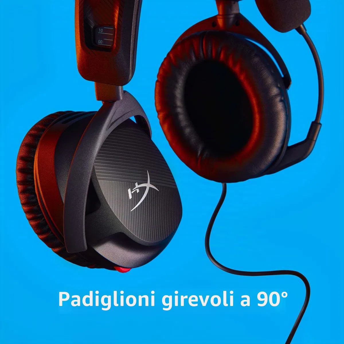 HyperX Cloud Stinger II, Cuffie da Gaming, Connessione Cablata a 3,5 mm, Audio Immersivo, Telaio in Plastica, Cuscinetti in Memory Foam Rivestiti in Similpelle, Adatto per PS4 e PS5, Nero