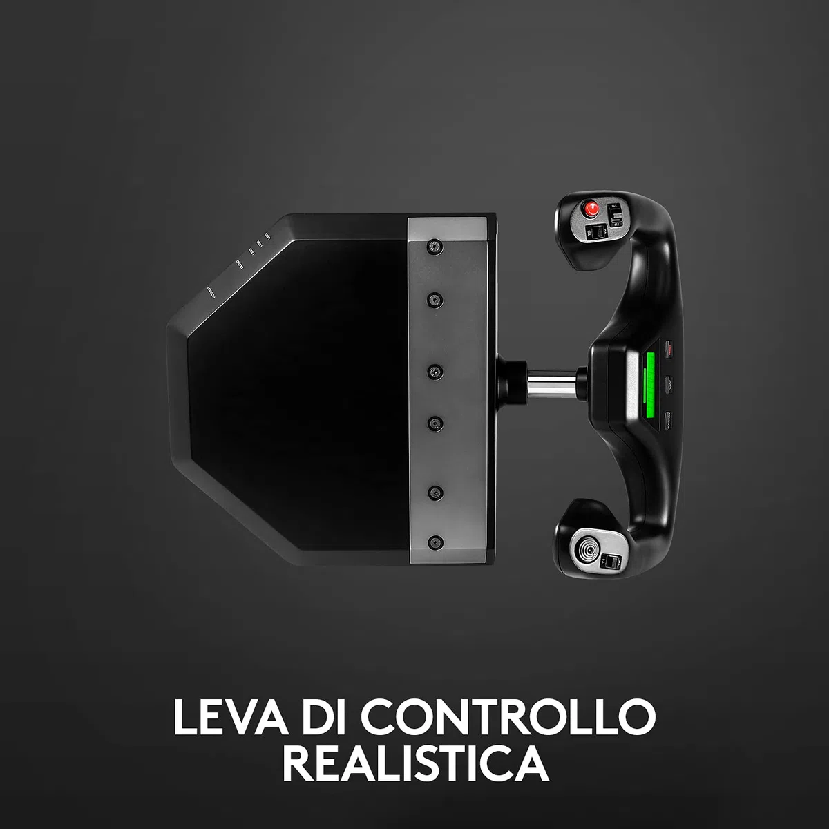 Logitech G Saitek Pro Flight Yoke System, Sistema Leva di Controllo di Volo, Quadrante ‎Acceleratore Per Simulazioni Professionali, Leva Stelo Acciaio, 75 Controlli Programmabili, ‎USB, PC - Nero
