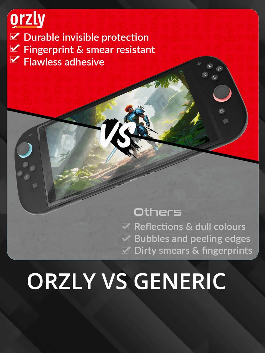 Orzly Accessori per Nintendo Switch 2 (2025) – Custodia Protettiva con Pellicola, Cavo di Ricarica, Cuffie, Edizione Regalo