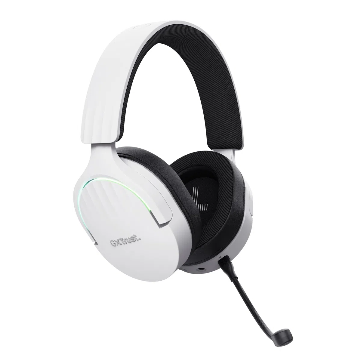 GXTrust 491W Fayzo Cuffie Gaming Wireless Bluetooth + 2.4 GHz, Audio Surround 7.1, Batteria da 22 Ore, 35% Plastica Riciclata, RGB Cuffie Bluetooth Over Ear PC PS5 PS4 Switch - Bianco